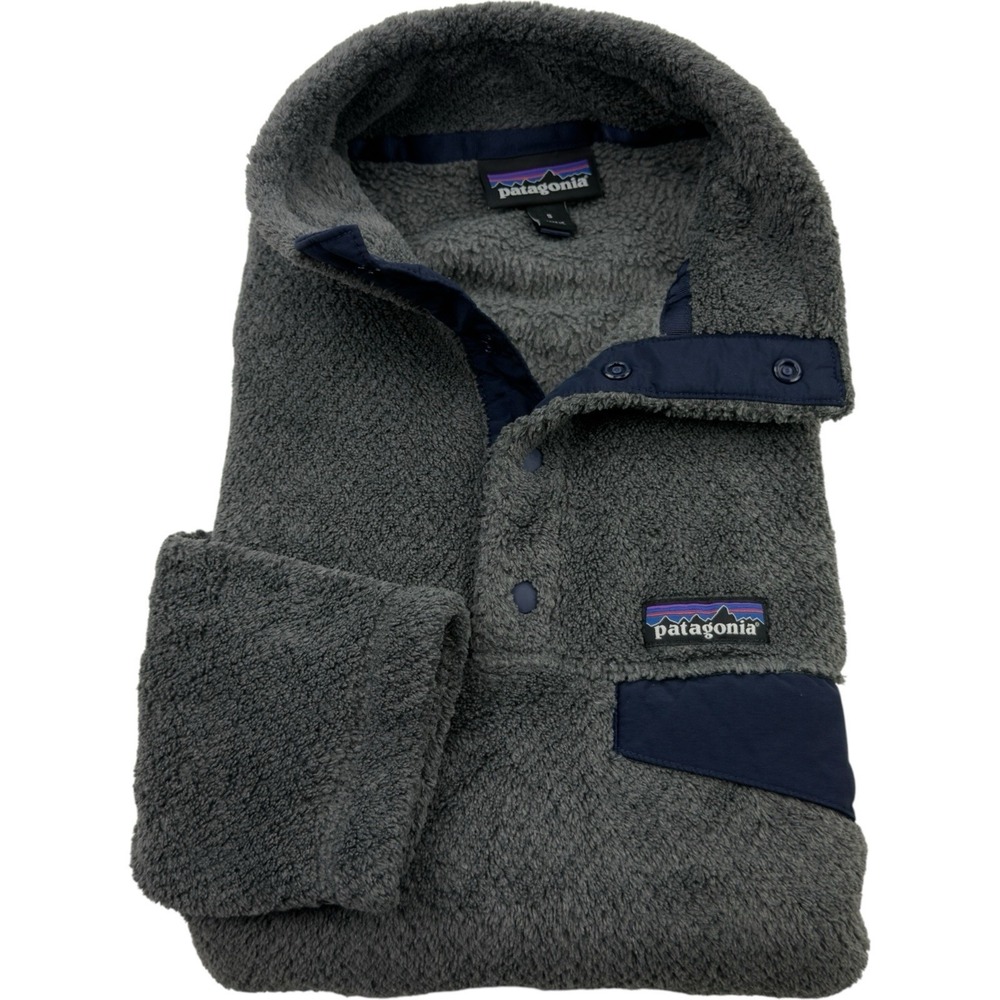 Patagonia Gray‎ Blue Polartec Thermal Pro T-Snap Pullover Sweater Men's Small